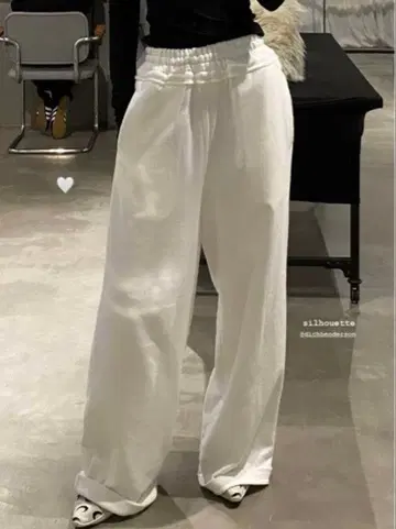 dich henderson SWEAT WIDE PANTS / WHITE