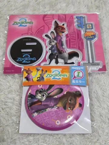 주토피아 아크릴 스탠드 & 캔 거울 세트