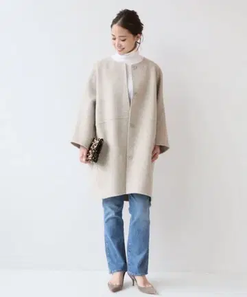 두지엠 클라세 Victorian 리버 노카라 코트