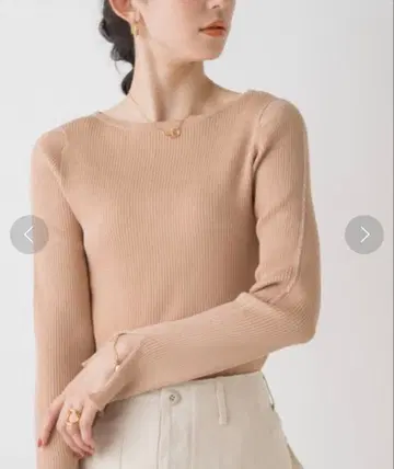 라운지 드레스 비즈 리브 니트