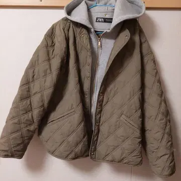 ZARA 올리브 퀼팅 자켓 XL