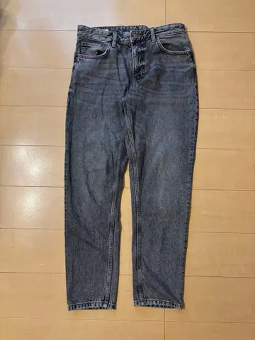 ZARA 그레이 블랙 스트레이트 데님 데님