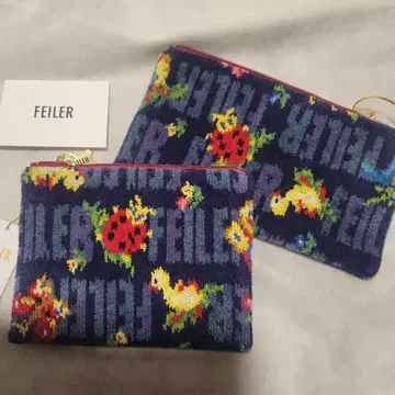 페일러 앤 하이디 플랫 파우치 2개 세트 네이비 미사용 새상품