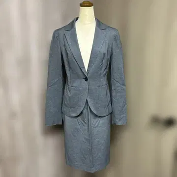 쿠미쿄쿠 그레이 싱글 버튼 스커트 셋업