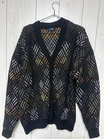 BEAMS HEART 기하학 패턴 가디건 M 사이즈