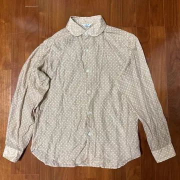 [ Le Glazik ] 베이지 도트 긴팔 셔츠 (일본제)