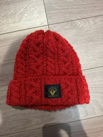 HIGHLAND2000 케이블 짜임 니트 모자 빨간색