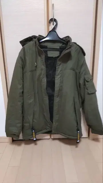 그린 밀리터리 자켓 플리스 안감