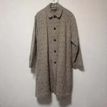 요건 레일 울 100% 베이지 계열 롱 코트 M