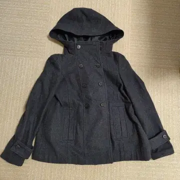 ZARA BASIC 다크 그레이 더플 코트