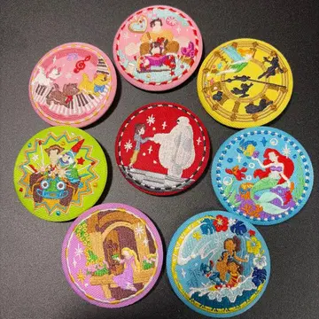 디즈니 자수 캔 배지 8개 세트