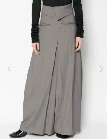 melt the lady 레이어드 와이드 팬츠 블랙