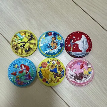 디즈니 자수 캔뱃지 6개 세트