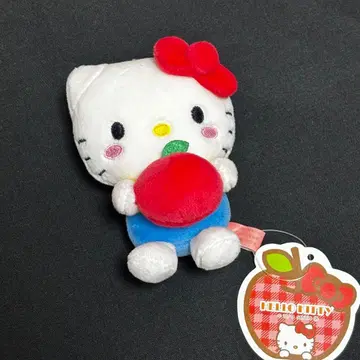 키티 봉제 인형 냠냠 사과