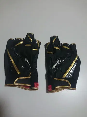 Gamakatsu 5개 절단 장갑 블랙/골드 사이즈 F