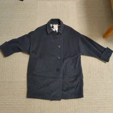 GLASS LINE 울 롱 코트 다크 그레이