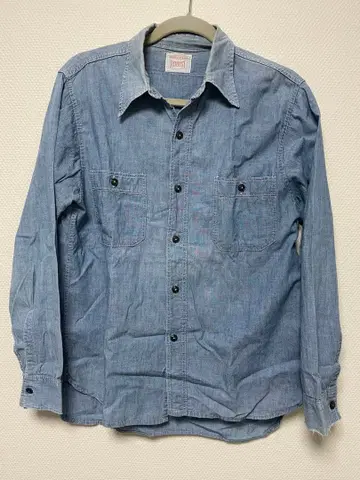 ROBUST 샹브레 긴팔 셔츠 15 빈티지 50년대