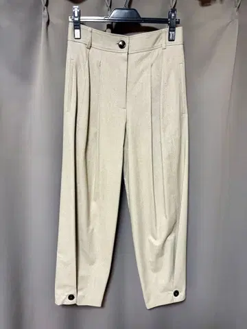 ZARA 자라 센터 프레스 테이퍼드 팬츠 베이지 S 새상품급