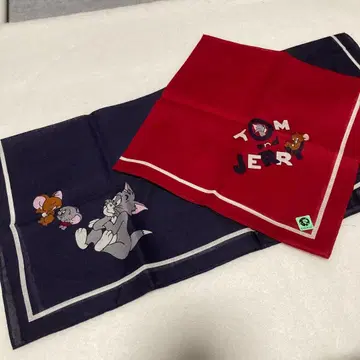 톰과 제리 손수건 50cm x 50cm 2장 세트 쇼와 레트로