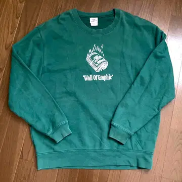 Wall of Graphic 그래픽 맨투맨 그린 녹색 L 사이즈