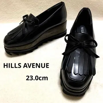 새상품급 [힐즈아베뉴] 리얼 레더 통굽 신발 샤크 밑창