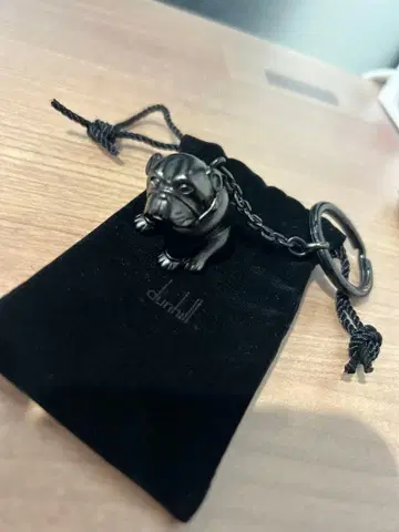 던힐 블랙 강아지 키링