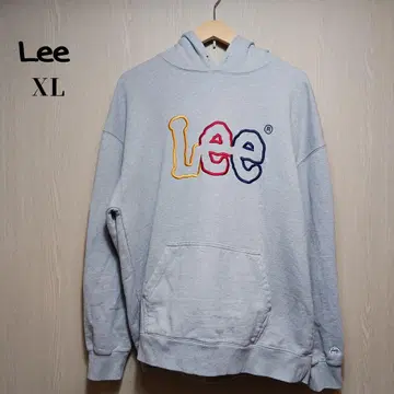 Lee 후드티 그레이 XL 자수 로고