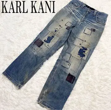 [레어] 칼카니 패치워크 데님 데미지 리메이크 구제 의류 하나뿐인 아이템