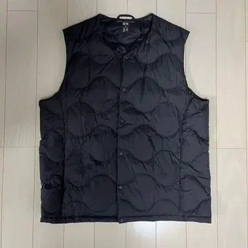 울트라 라이트 다운 퀼팅 베스트 남성용 블랙