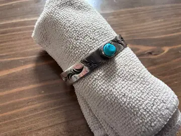 실버 터콰이즈 뱅글