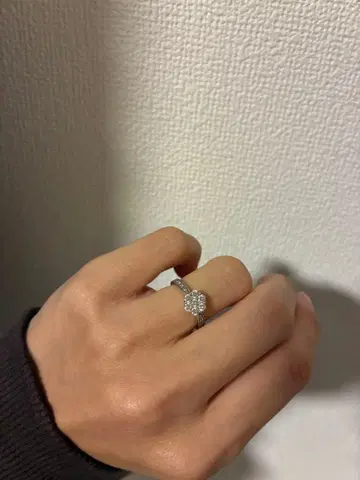 TSUTSUMI 플라티나 900 다이아몬드 반지 7호 새상품급