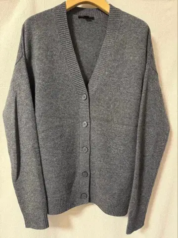 COS 그레이 가디건 긴팔 캐시미어