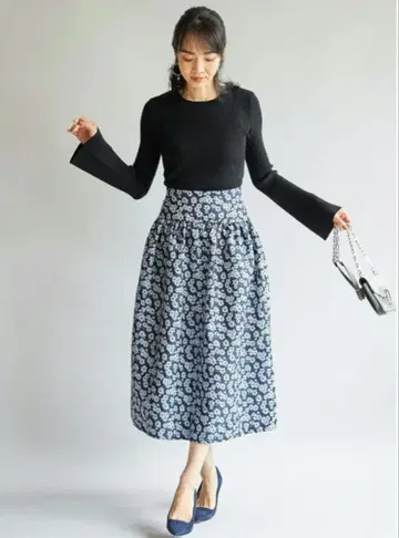 노스탤지어 [마셰리 콜라보] 플라워 자카드 스커트 미니 꽃무늬