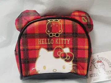 헬로키티 타탄 체크 파우치