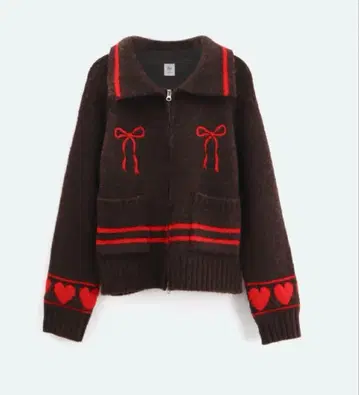 RONRON 하트 리본 카우치 니트