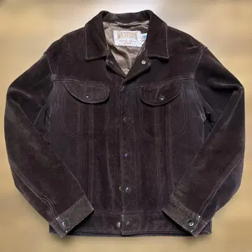 schott 스웨이드 다크 브라운 트래커 자켓 usa