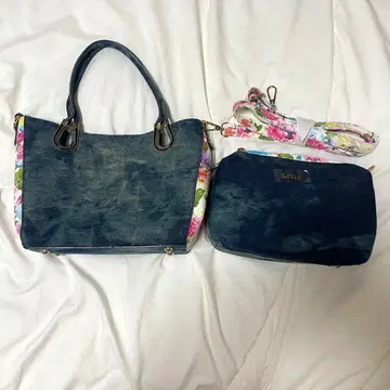 [ 미사용 새상품 ] D.KELLY 데님 소재 핸드백