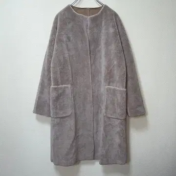 새상품급 나노 유니버스 보아 코트 무스탕풍 베이지 캐주얼 루즈핏