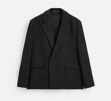 ZARA 울 혼방 더블 자켓 브레스트 디자인 코트