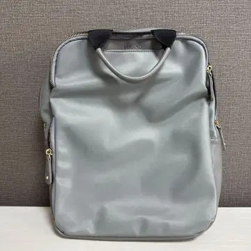 그레이 합성 피혁 백팩 백팩