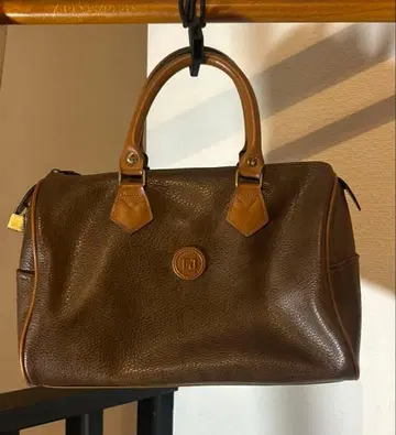 브라운 가죽 핸드백 보스턴 백