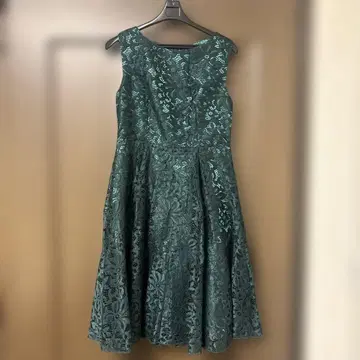 [ 새상품급 ] 발표회 결혼식 다크 그린 레이스 원피스 M 사이즈