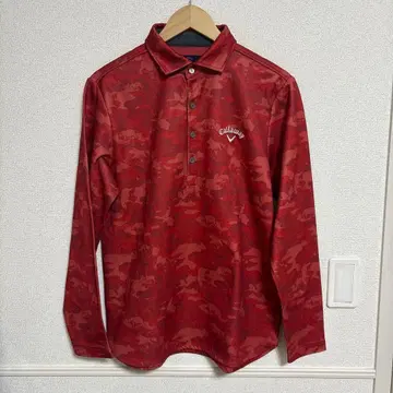 캘러웨이 올 패턴 긴팔 피케 셔츠 남성용 L 골프