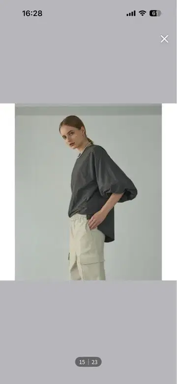 N.O.R.C 노크 볼륨 슬리브 블라우스