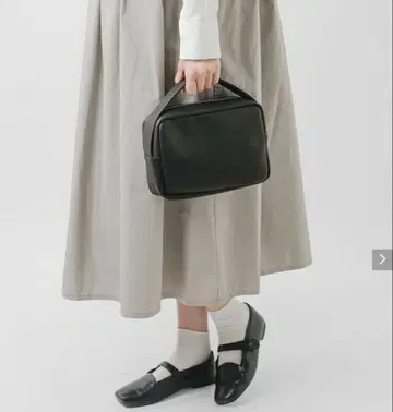 mormyrus 가죽 핸드백 블랙