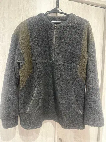 플리스 자켓 그레이 지퍼 포함