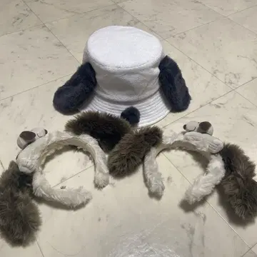 스누피 버킷 햇과 머리띠 세트