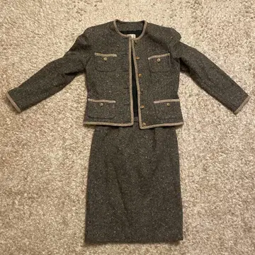 [ 졸업식 입학식에 ] 그레이 트위드 스커트 셋업