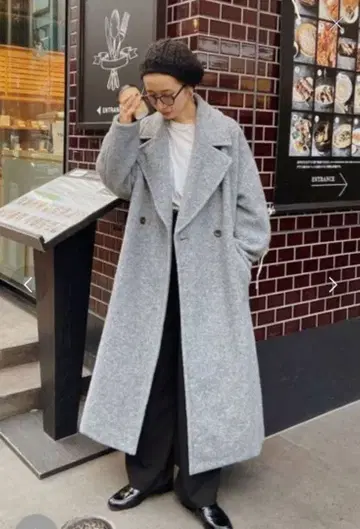 ungrid 슬라이버 체스터 롱 코트 M