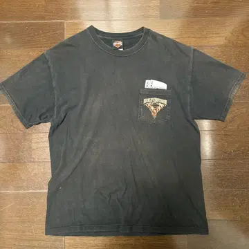 [레어] 할리데이비슨 25주년 기념 T셔츠 포켓T 2010년 블랙 L